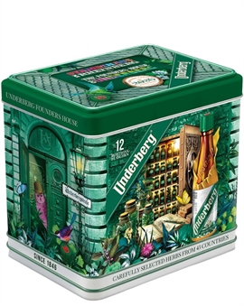 Underberg Miniature 1846 Berömda Damer Around The Time Metalllåda Tyskland Bitter 12x2 cl 44%